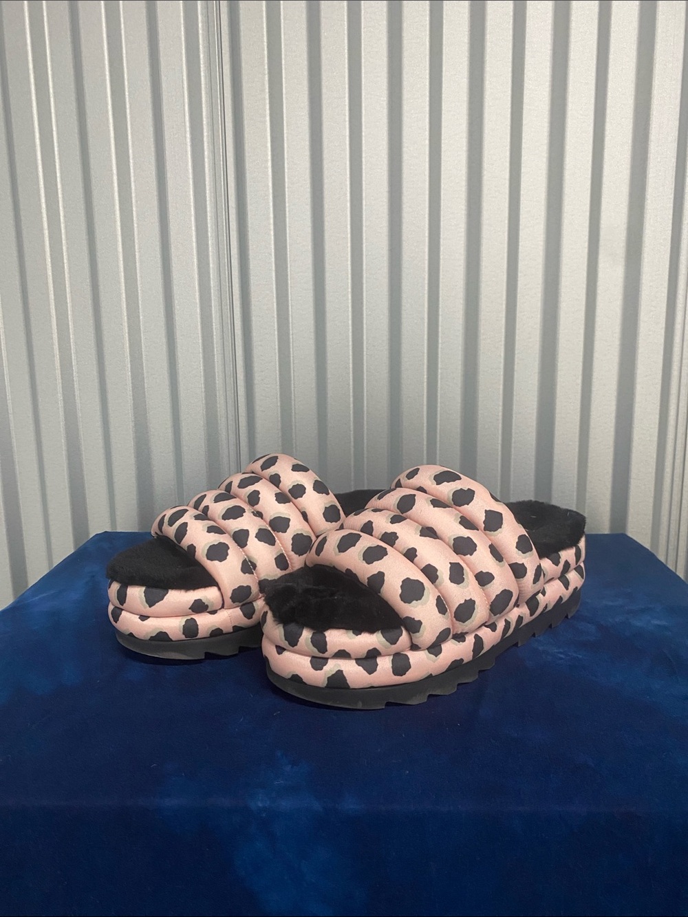 Ugg Pink Leopard Print Platform Sandal Slippers
